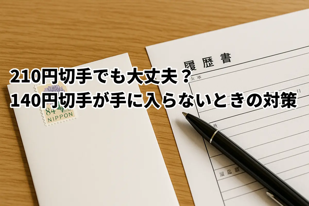 210円切手でも大丈夫？140円切手が手に入らないときの対策