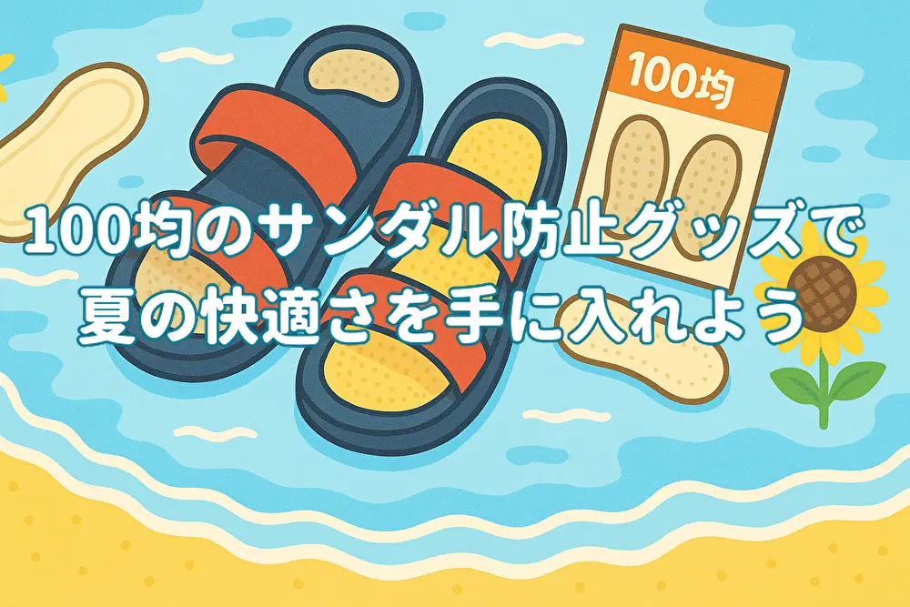 サンダルの滑り止めグッズを100均で