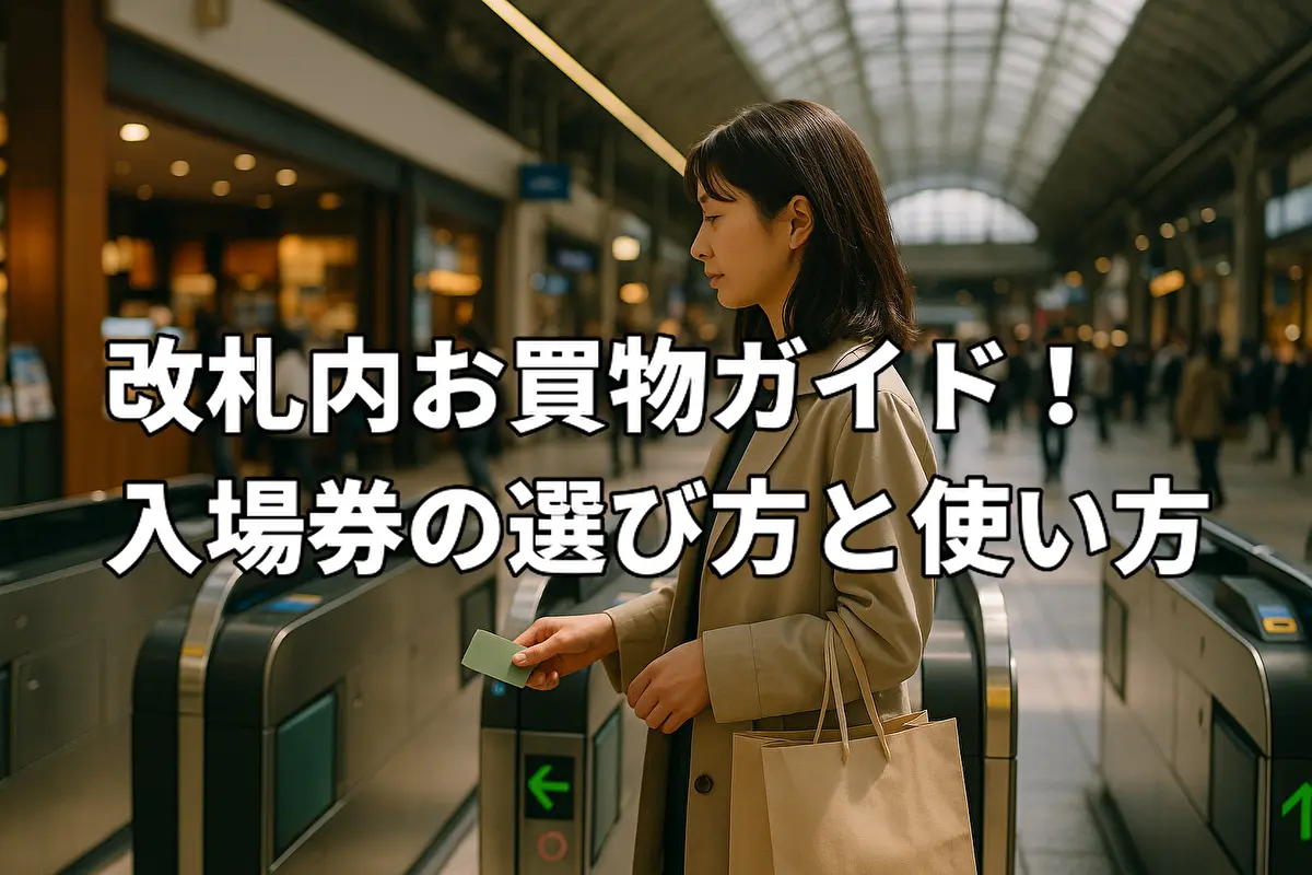 改札内お買物ガイド！入場券の選び方と使い方
