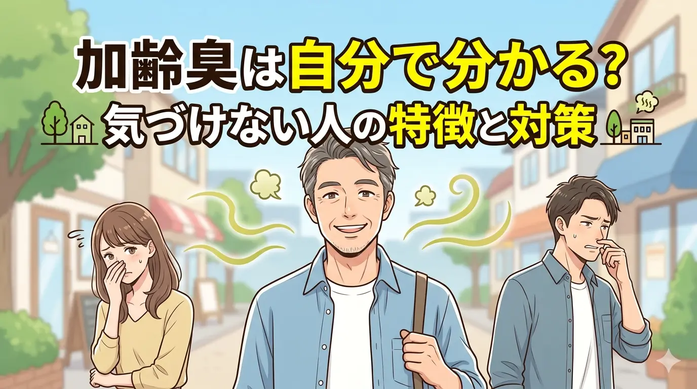 加齢臭に気づいていない可能性を示す男性の様子