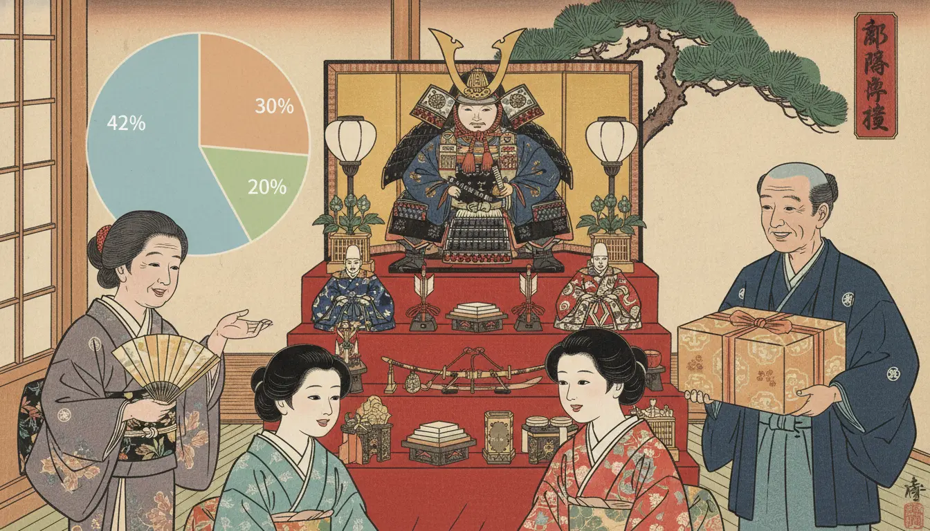 母方実家から贈られた五月人形